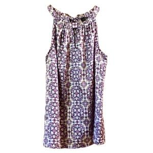 The Limited Size Medium Geometric Sleeveless Halter Neck Blouse